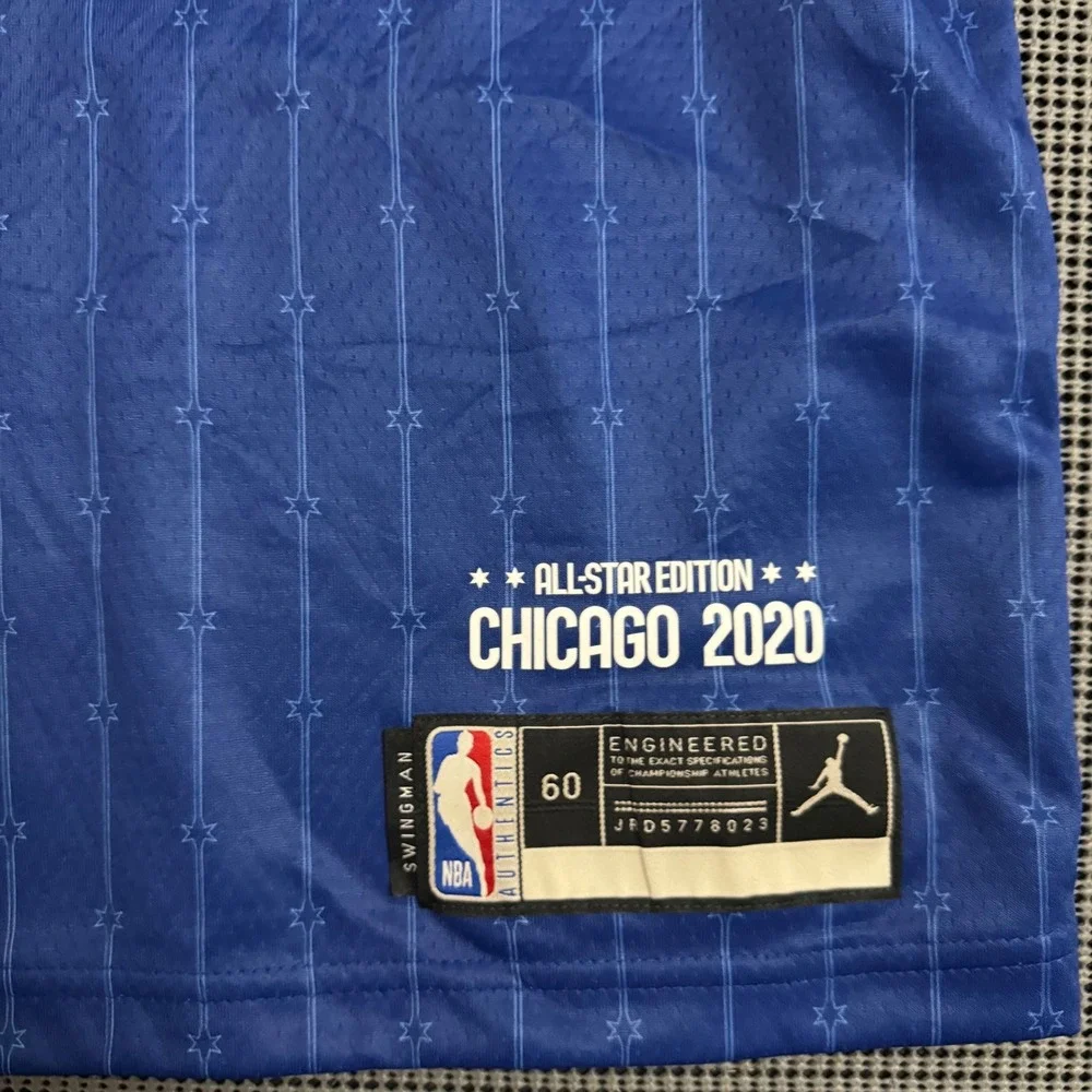 Jordan NBA All-Star 2020 Damian Lillard Jersey Blue Chicago CJ1062-412 Mens 3XL